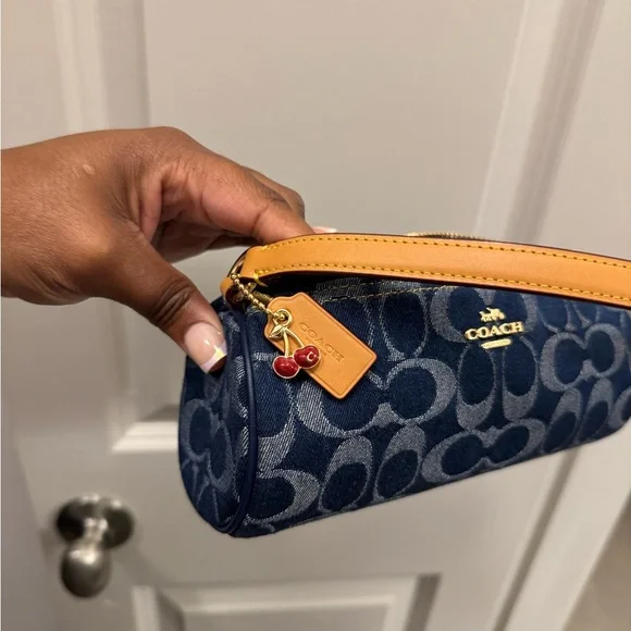Coach Nolita Barrel Bag-  Blue Signature Shoulder Bag in Denim - Picture 5 of 5